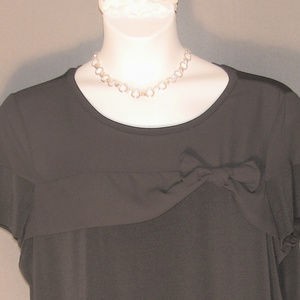 XXL ELLE MODERN CLASSIC BOW TIE TOP - BLACK